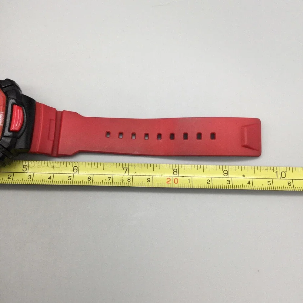 Armitron Pro Sport 40/8244 Mens Watch 48mm Red Black Digital 100M New Battery